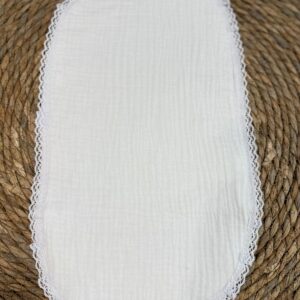 Salva-baba muselina blanca bambula