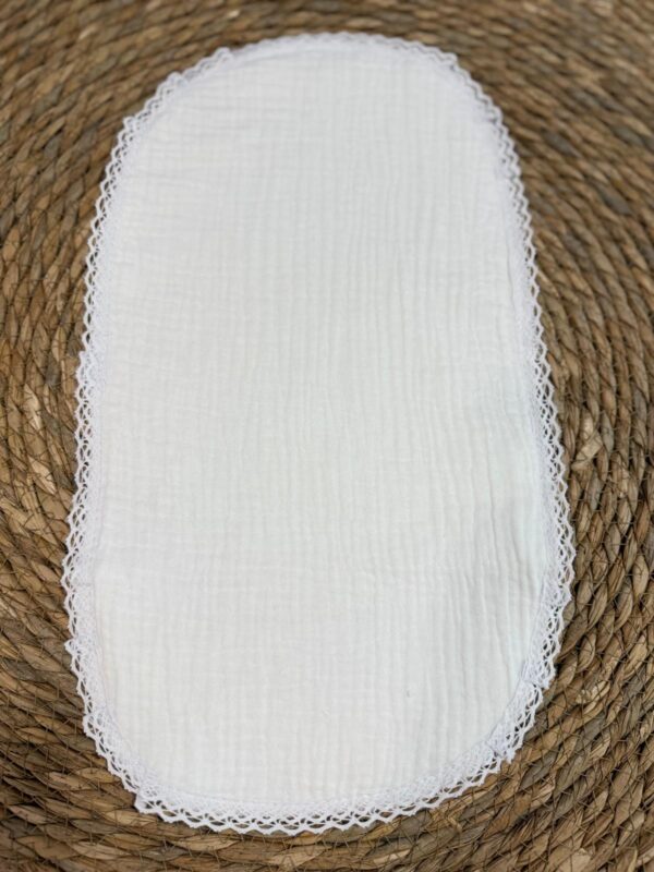 Salva-baba muselina blanca bambula