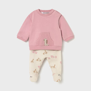 Conjunto polaina y sudadera recién nacida