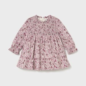 Vestido terciopelo con volantes bebé