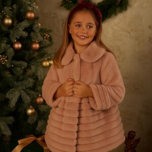 Abrigo infantil Pelo liso+raya