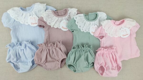 Conjunto bebé bambula plumeti 100% Algodón