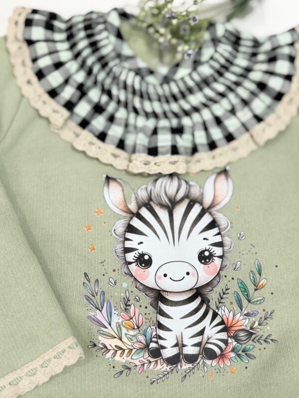 Conjunto algodon cebra bichy