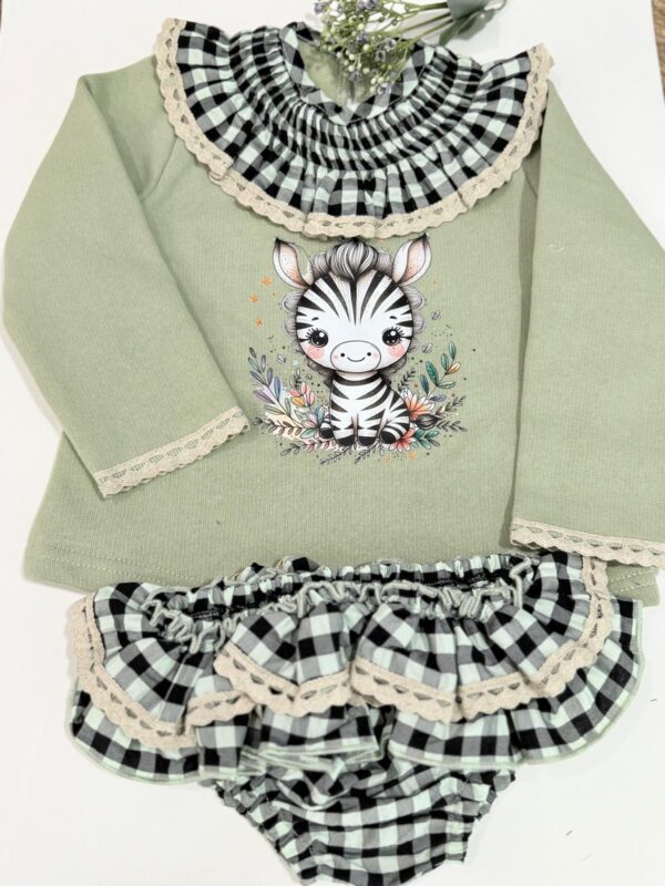 Conjunto algodon cebra bichy
