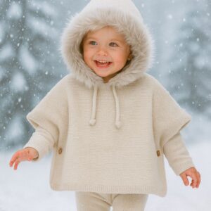 Capita punto LUX con pelo en capucha "INSTANTES MAGICOS"