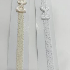 Cinta para bebe de bolillo y lazo de raso