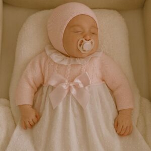 Faldon Plumeti Cuerpo Trenzas, Rosa