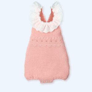 Pelele desmangado tirantes cruzado tira bordada PAPAYA