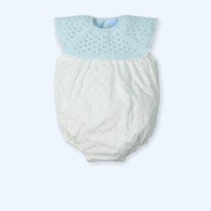 Pelele Punto y tejido voile bordado SERENITY BRODAT