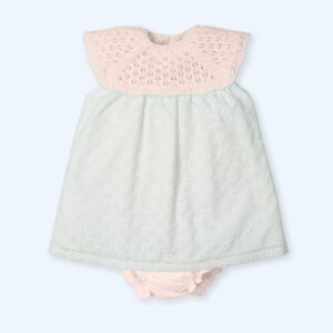 Vestido + Culotte Punto y tejido voile bordado SERENITY BRODAT