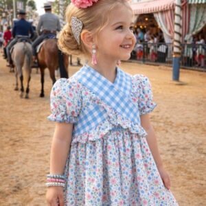 Bata estampada con piquillo