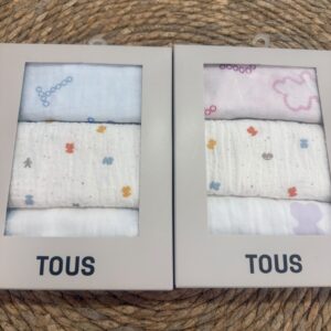 Pack de 3 muselinas TOUS BABY 38x38cm 100% algodon