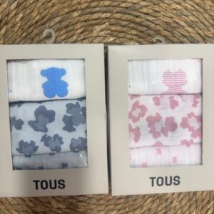 Pack de 3 muselinas TOUS BABY 38x38cm 100% algodon