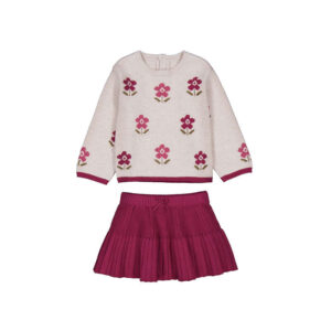 Conj. falda tricot