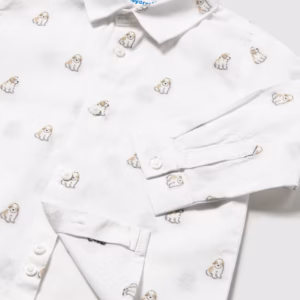 Camisa jacquard estampada bebé