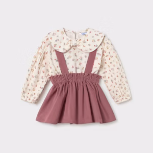 Conjunto falda tirantes y blusa bebé