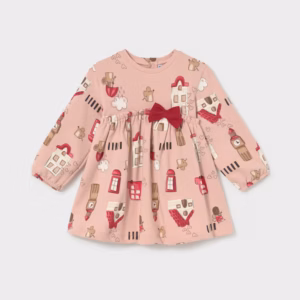 Vestido lazo estampado bebé