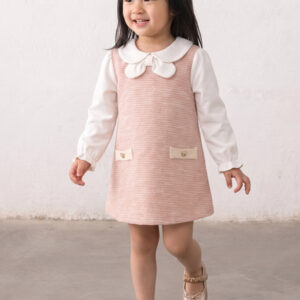 Vestido combinado punto tweed